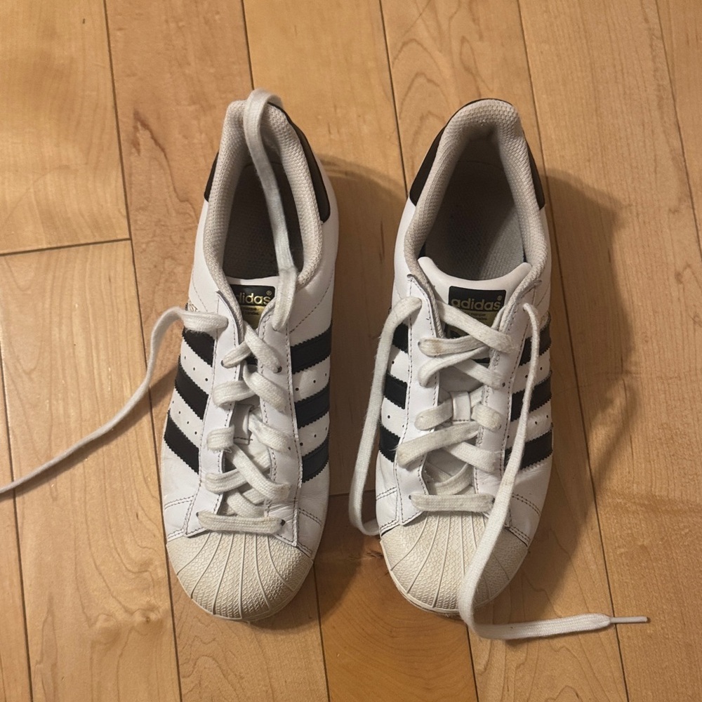 Adidas Superstar White and Black Sneakers